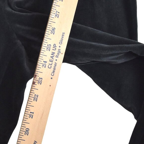 J. Jill Pure Jill Corded Wool Velour Pants Black Soft Slim Leg Size M Pull On - Picture 8 of 9